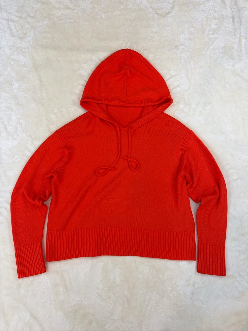 Lululemon Orange Cashmere Blend Knit Hoodie Sweater Women’s Size S